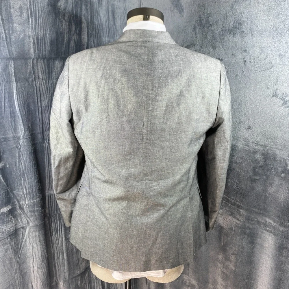 Tommy Hilfiger Linen Blend Blazer Men 44R Birds Eye Two Button Sport Coat Jacket
